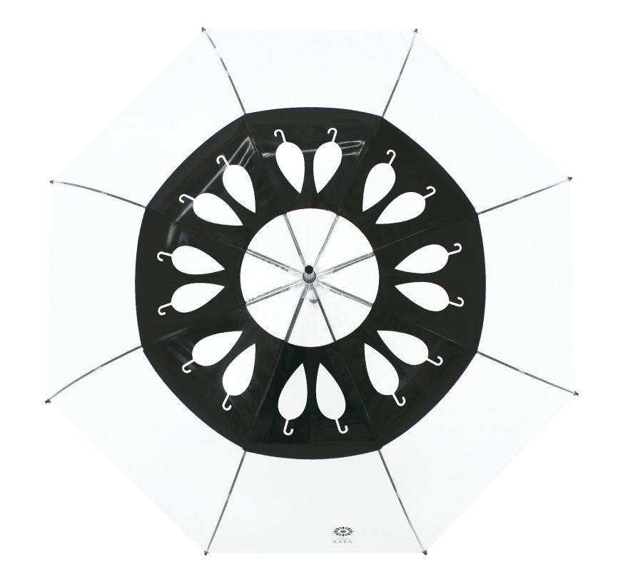 クリスタルハンドルシリーズ ビニール傘 天井におしゃれなロゴ印刷